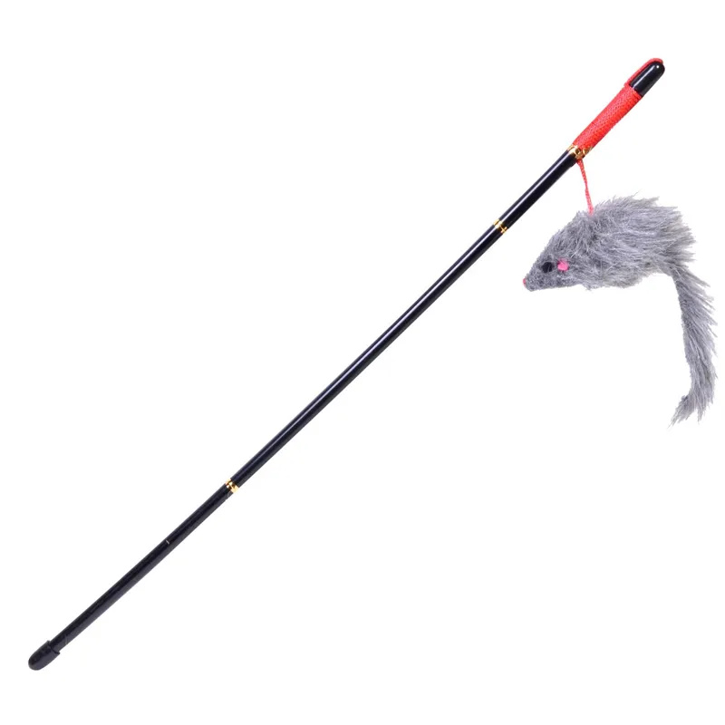 Baghetă cu Șoricel pentru Pisici, 47 cm, Jucărie Interactivă