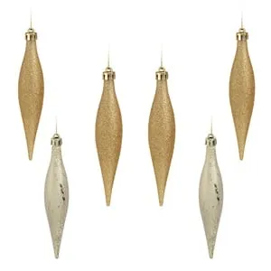 Set Ornamente Craciun Turturi Aurii Glitter Mat 16cm