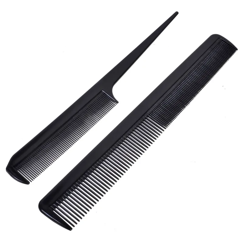 Set piepteni pentru coafură plastic negru 20x2 cm