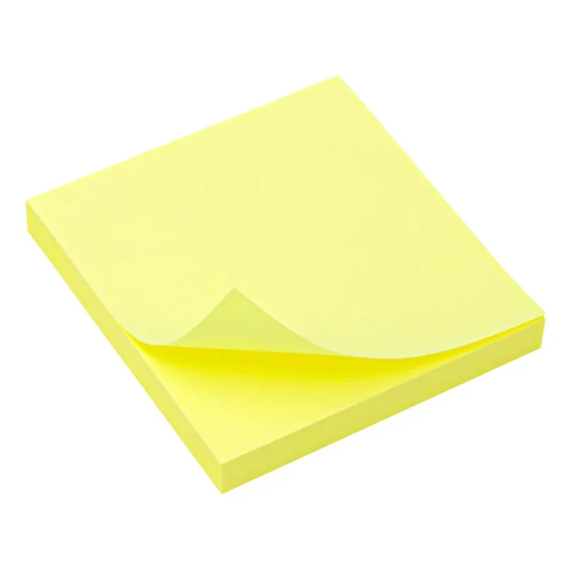 Notițe adezive galbene 7.6x7.6 cm - 100 file