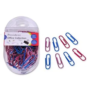 Agrafe Metalice Roz și Albastre Metalizate 28mm - Set 80 Bucăți