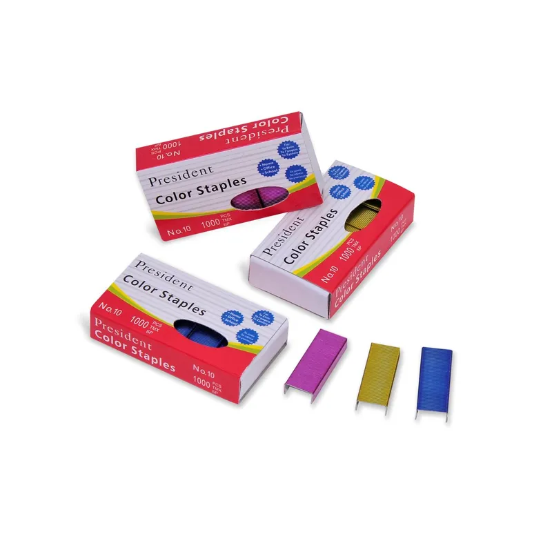 Rezerve capsator, Set 3 cutii x 1000 buc, Albastru/Fuchsia/Galben