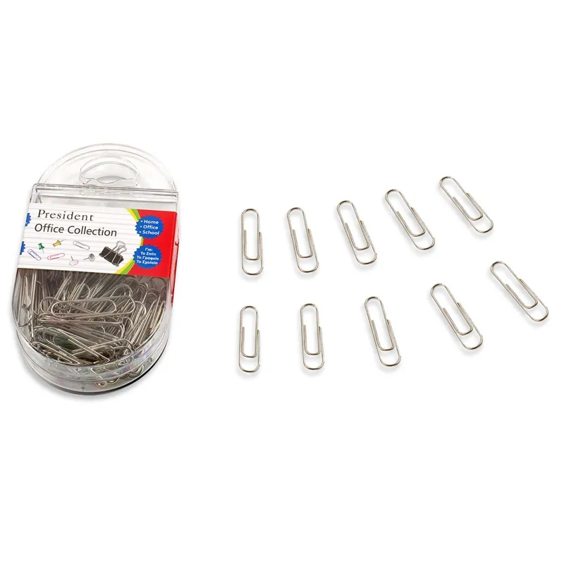 Agrafe metalice argintii, 28 mm, 100 bucăți