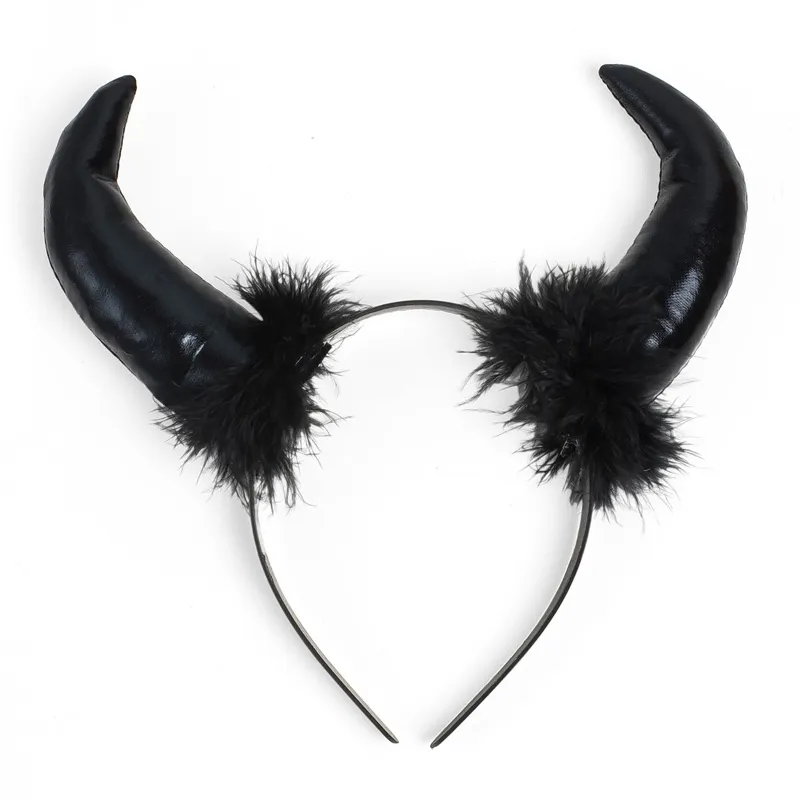 Bentita Carnaval Coarne Negre - Accesoriu Diavolescul pentru Petreceri – poza 2