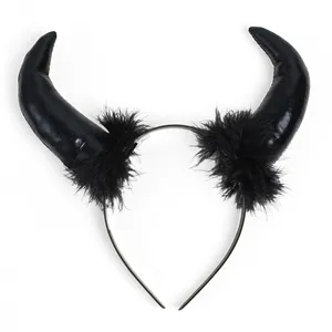 Bentita Carnaval Coarne Negre - Accesoriu Diavolescul pentru Petreceri – poza 3