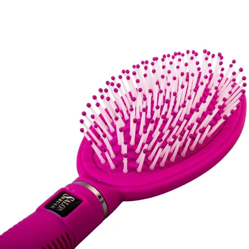 Perie de păr ovală din plastic, fucsia – poza 4