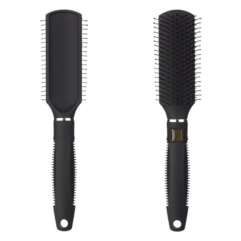 Perie de par din plastic, neagra, pentru descalcit