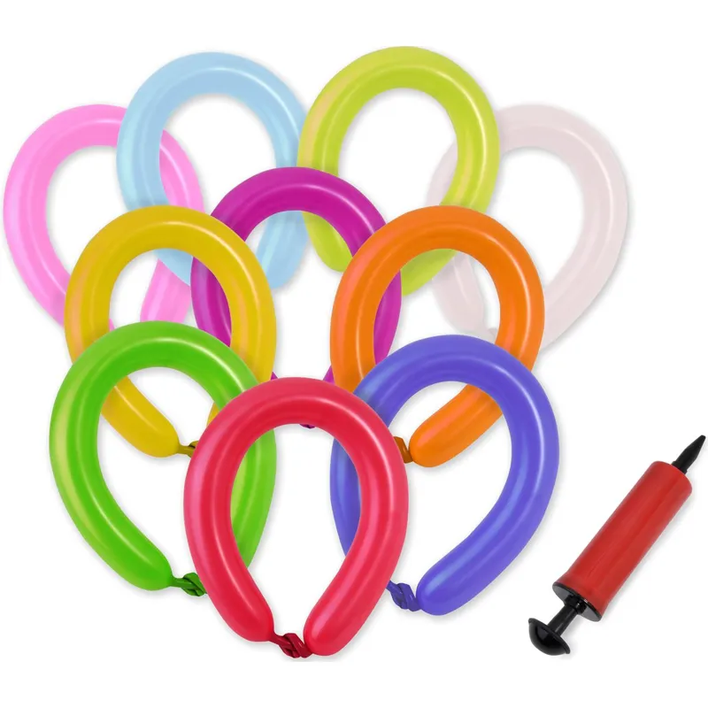Set de Baloane de Modelat Colorate și Pompă pentru Umflare
