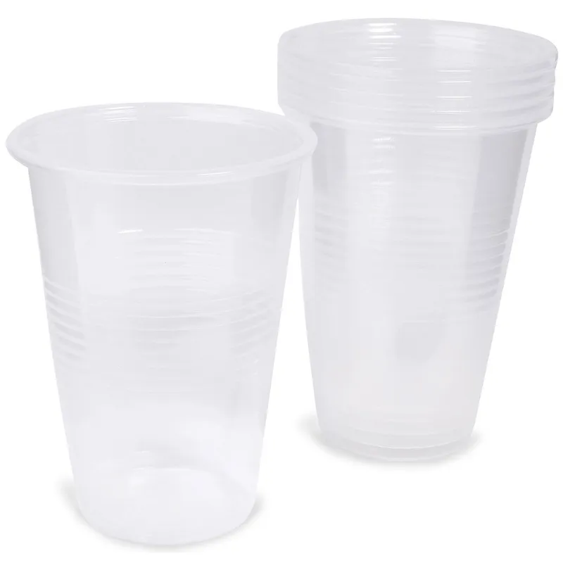 Set 8 pahare din plastic transparent 480ml pentru bauturi
