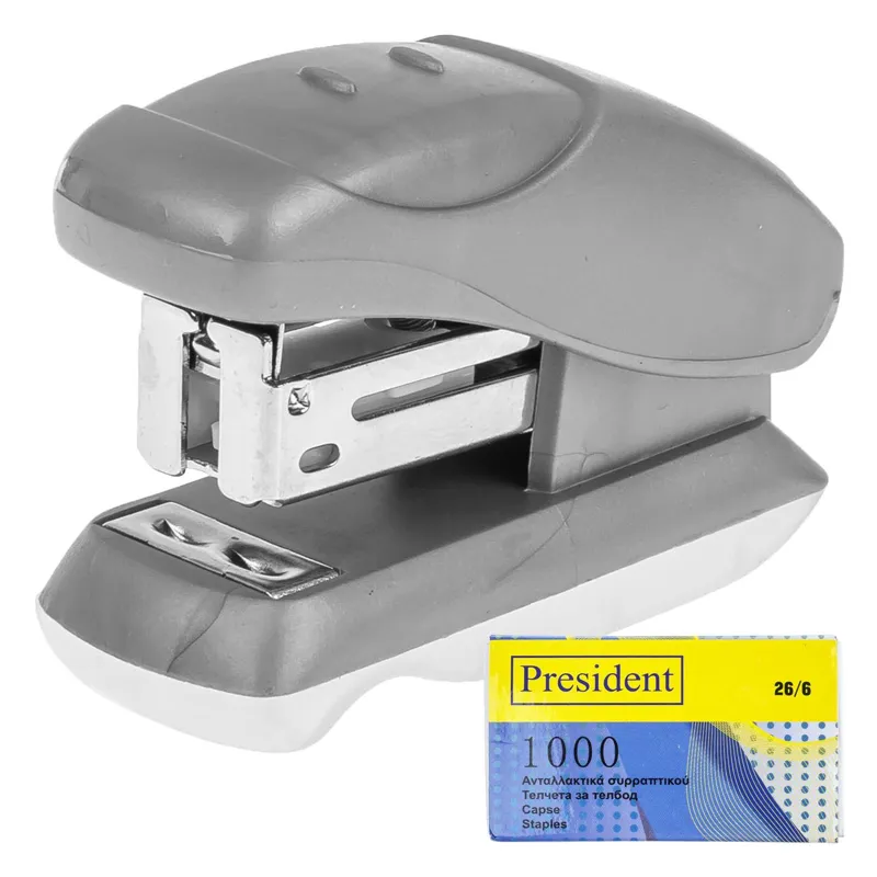 Capsator mini argintiu cu 1000 rezerve 26/6