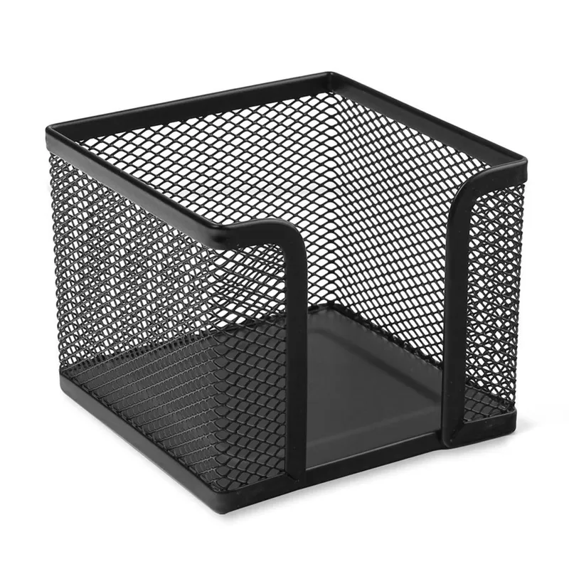 Suport metalic pentru notițe, Negru, 9.5x9.5 cm