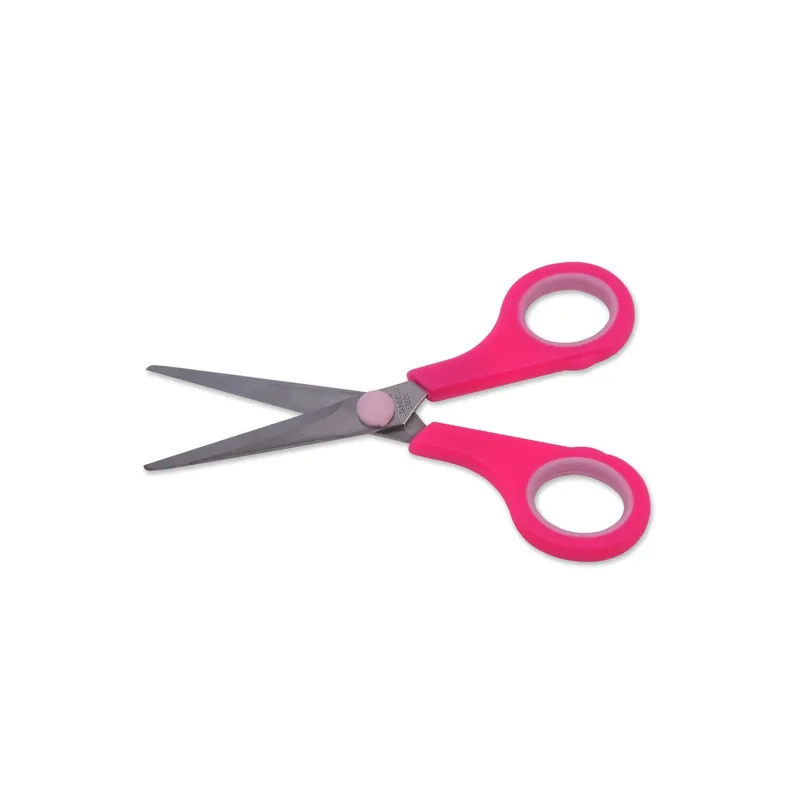 Foarfecă de birou roz fucsia 15 cm cu vârf ascuțit