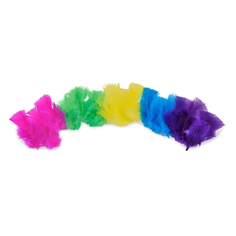 Pene decorative multicolore pentru creații, 30 buc