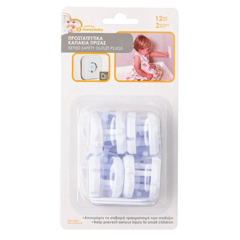 Aparatoare pentru priza din plastic, Set 12 buc, Alb