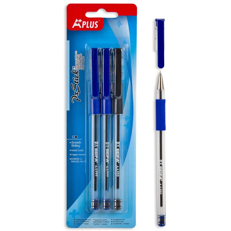 Set Pixuri cu Grip Moale, 3 buc, Albastru și Negru