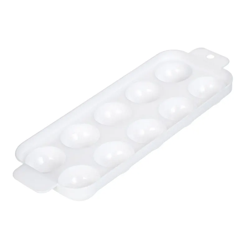 Paletă din plastic cu 10 compartimente rotunde, formă dreptunghiulară