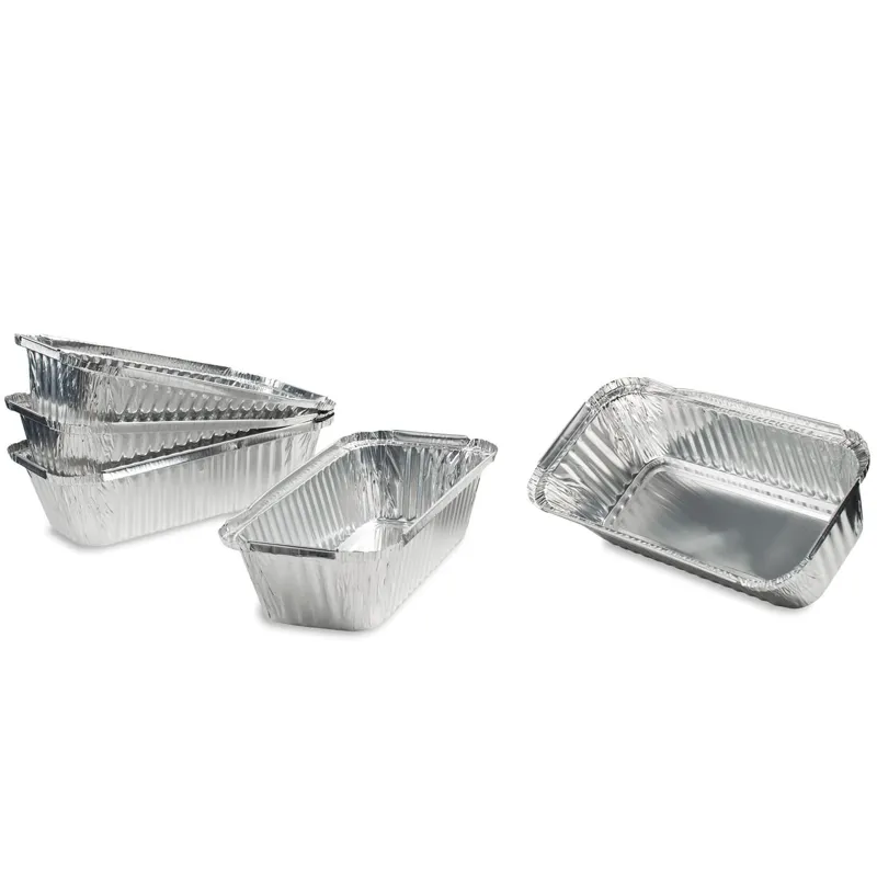 Formă de aluminiu pentru chec, 5 buc, 20x10x5,7 cm, argintiu