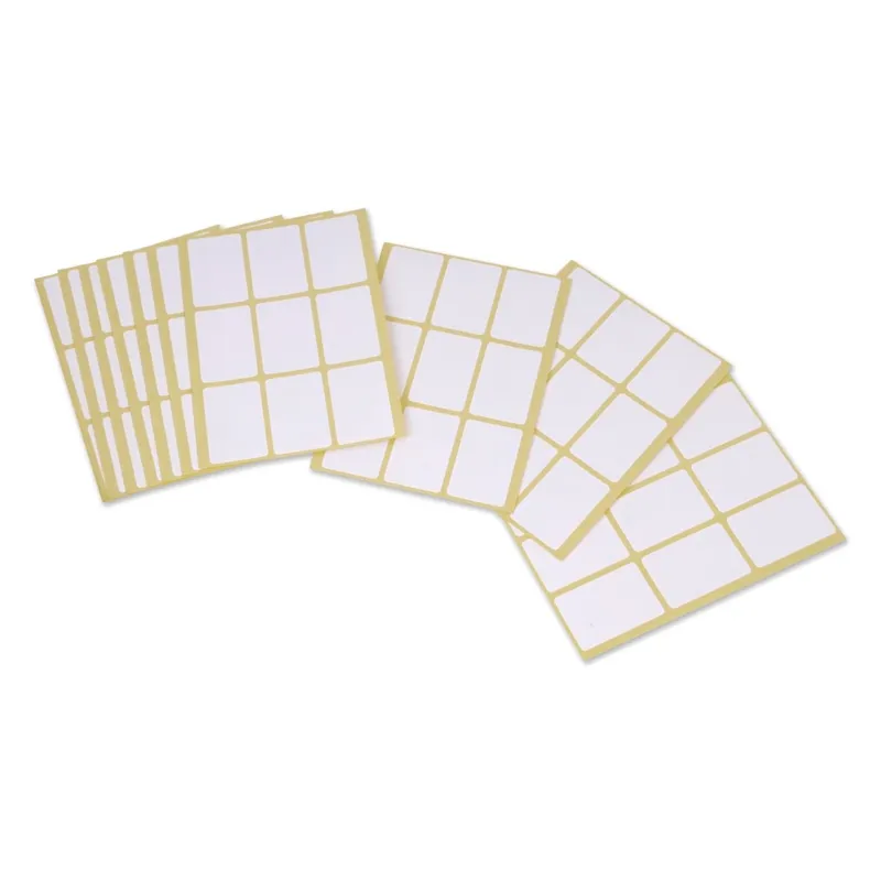 Etichete Autocolante Albe 3.7x2.5cm - Set 90 Bucăți