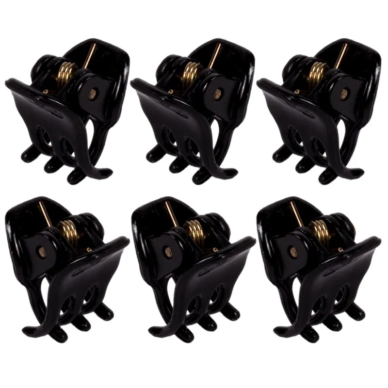Set de 6 Clame Mici Negre pentru Parfitare și Îndumufățire