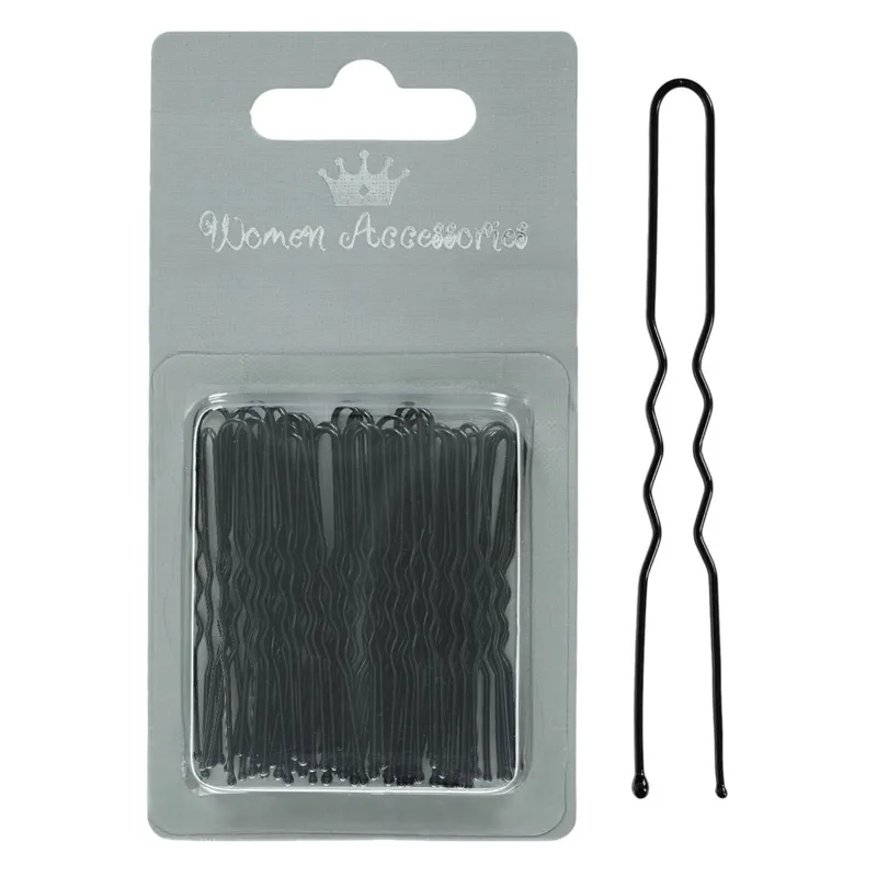Agrafe pentru păr, 40-50 buc, 4.5 cm, Negre