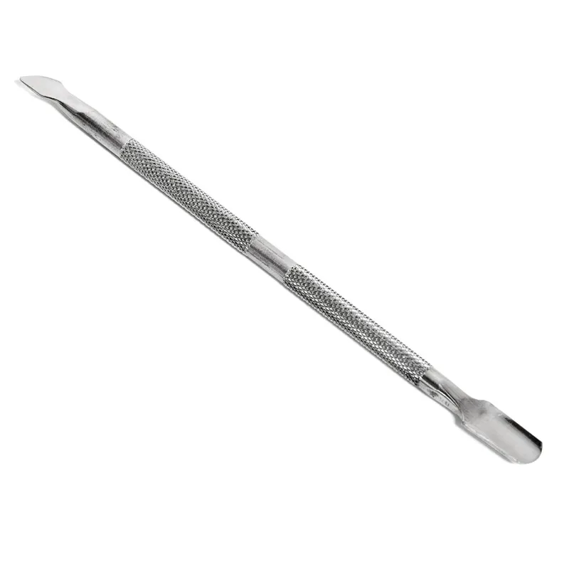 Instrument pentru Cuticule Metalic, 13 cm, Vârf Lat Înclinat