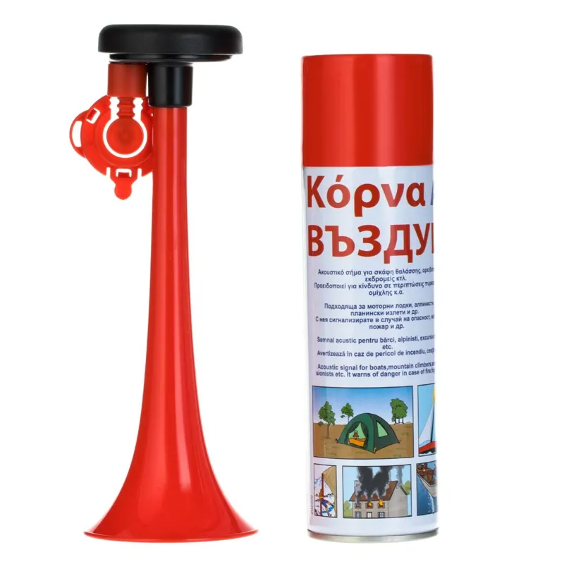 Claxon cu Aer Comprimat 300ml pentru urgențe și aventuri
