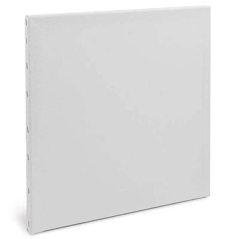 Tablou Canvas Alb 40x40cm cu Schelet din Lemn Masiv