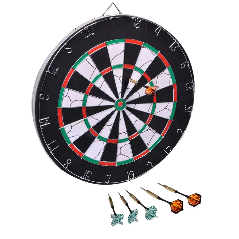 Set Darts cu 4 Sageti, 46cm, Negru, Plastic
