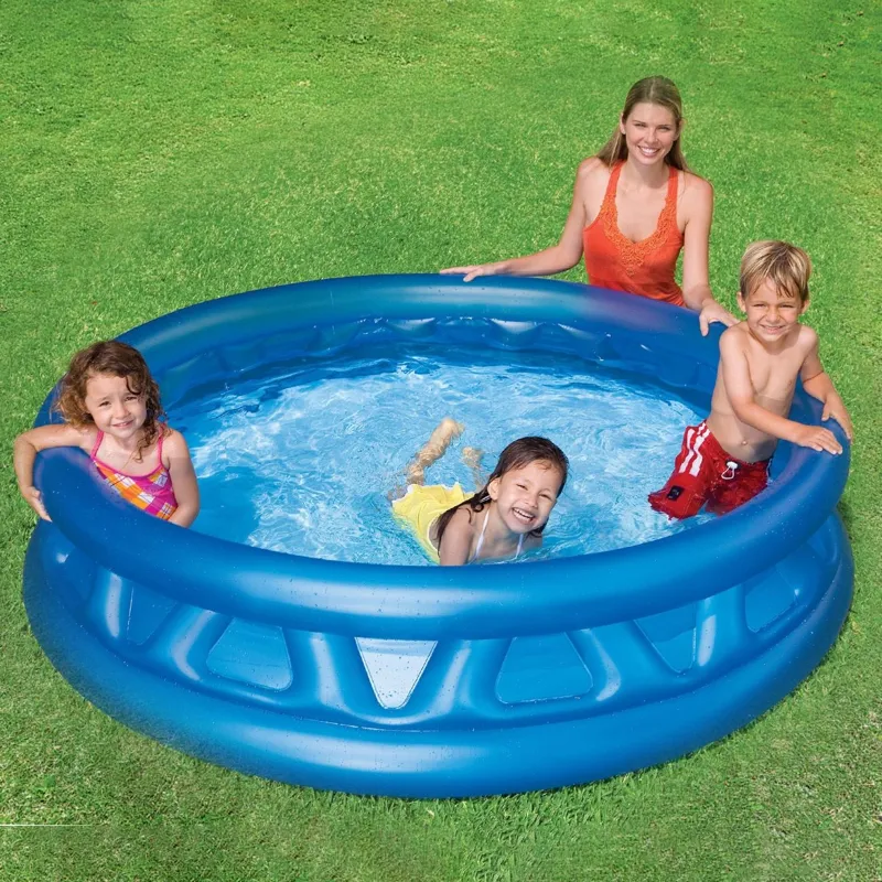 Piscina pentru copii cu 3 inele gonflabile, albastra, Ø1.88x0.46m