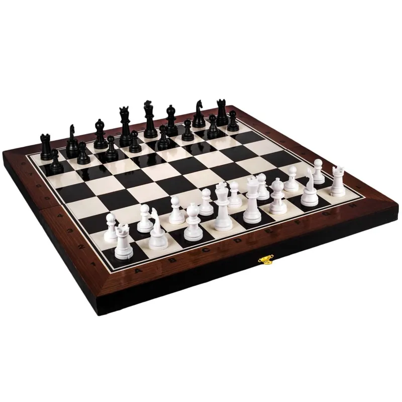 Joc Table și Șah din Lemn, 37x37cm, Piese Negre – poza 3