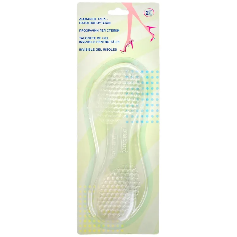 Talonete din gel pentru talpă, 2 buc, transparente, one size – poza 2
