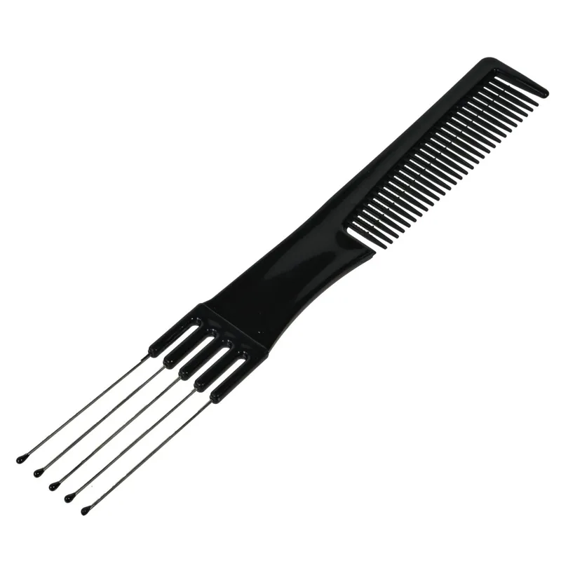Pieptene pentru par, Set 2 buc, Negru, Metal si Plastic, 20 cm