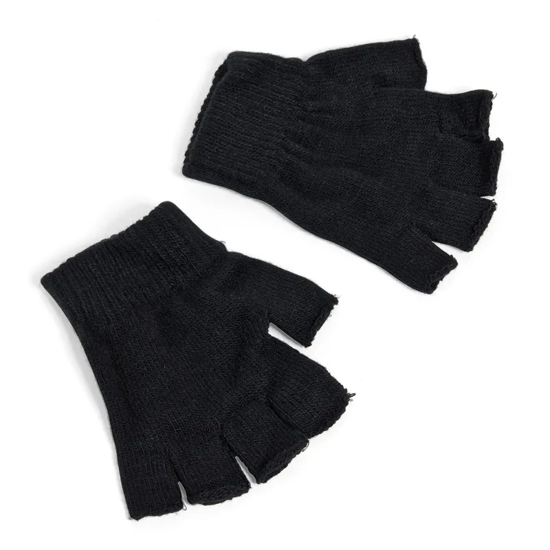 Mănuși Negre Fingerless cu Degete Decupate - Acrilic
