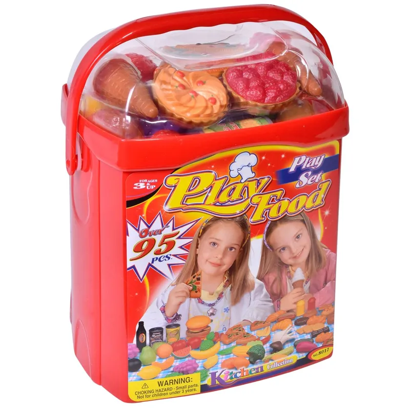 Set alimente jucărie 95 de piese găleată plastic pentru copii