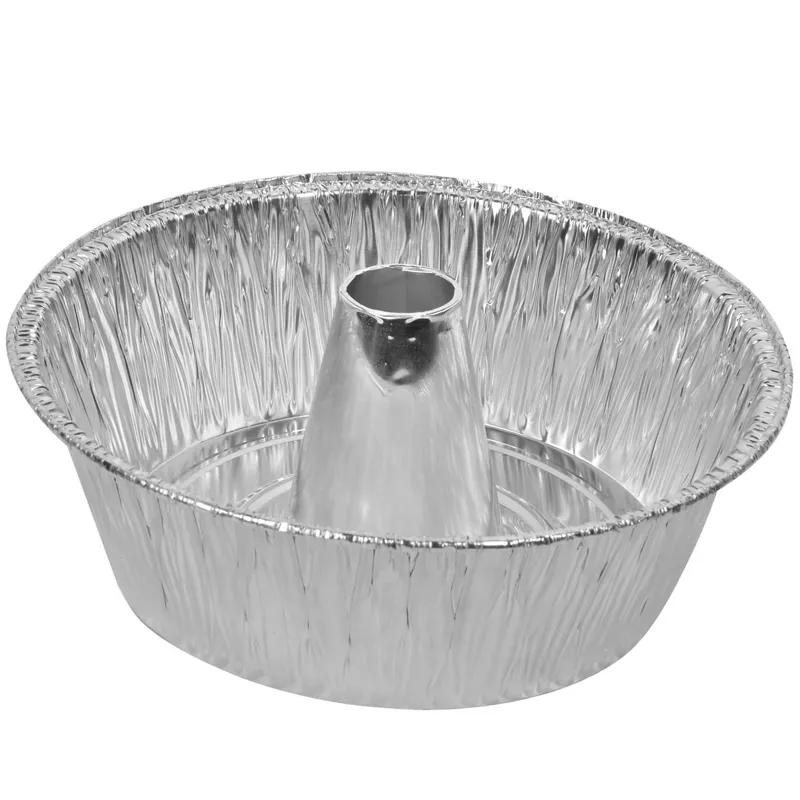 Formă de aluminiu pentru chec, cu con, 25x8 cm, 2 bucăți – poza 3