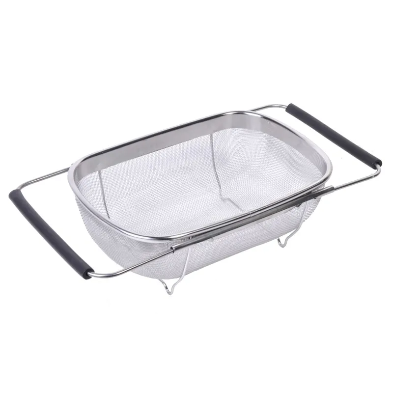Strecurătoare din Inox cu Mânere Extensibile, 27x18x10 cm