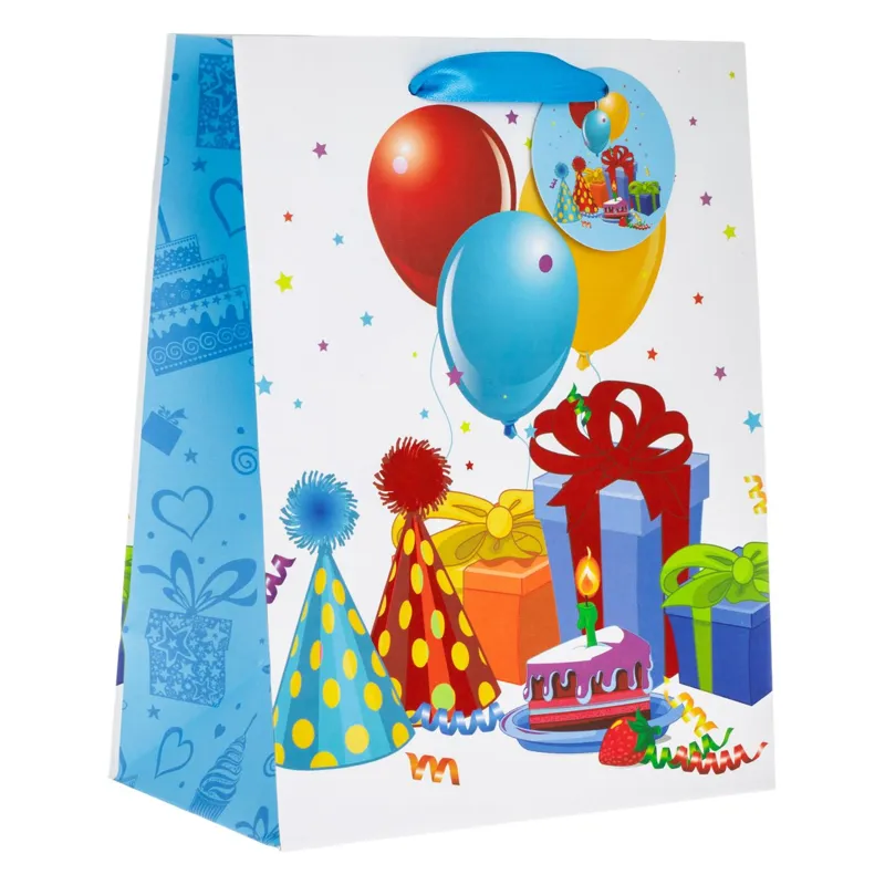 Sacoșă mini din hârtie cu glitter pentru baloane și coifuri