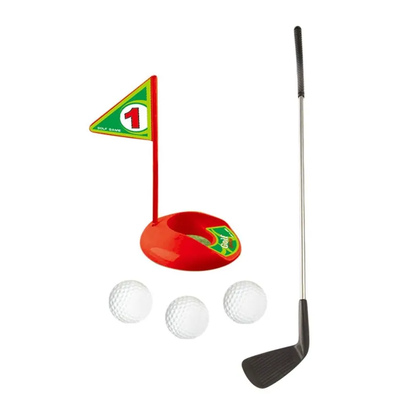 Set Golf pentru Copii cu Crosa, 3 Bile si Gaura cu Fanion, Rosu – poza 2