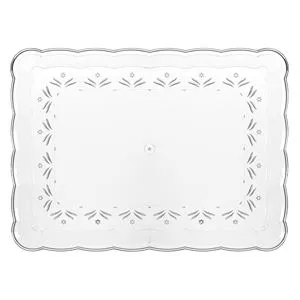 Platou Dreptunghiular Transparent de Plastic 33x23 cm