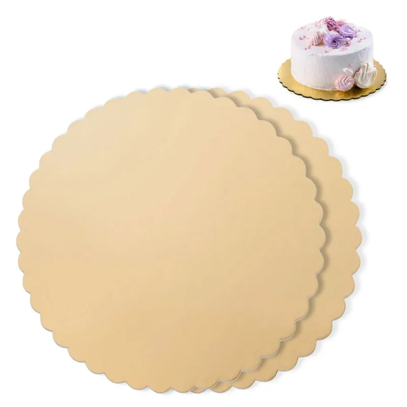 Suporturi Baza din Carton Auriu pentru Tort Ø30cm - 2 buc