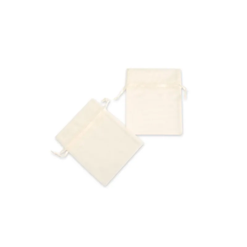 Set Pungi Cadou din Organza Bej 9x12cm 10 buc