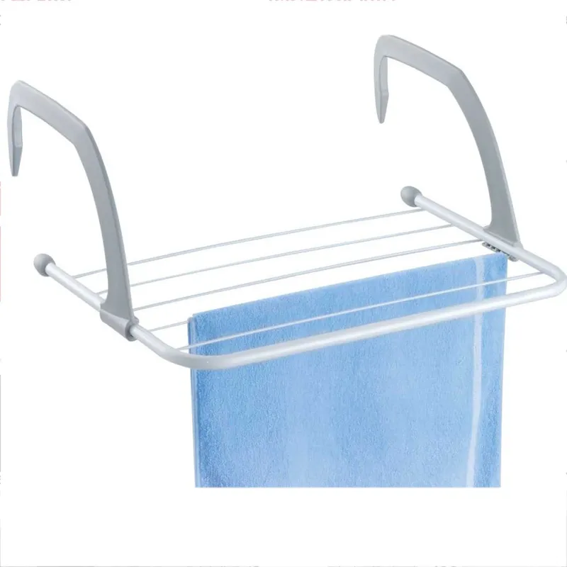 Uscător de rufe pliabil din plastic și metal, 51x35.5x16 cm, pentru balcon sau calorifer