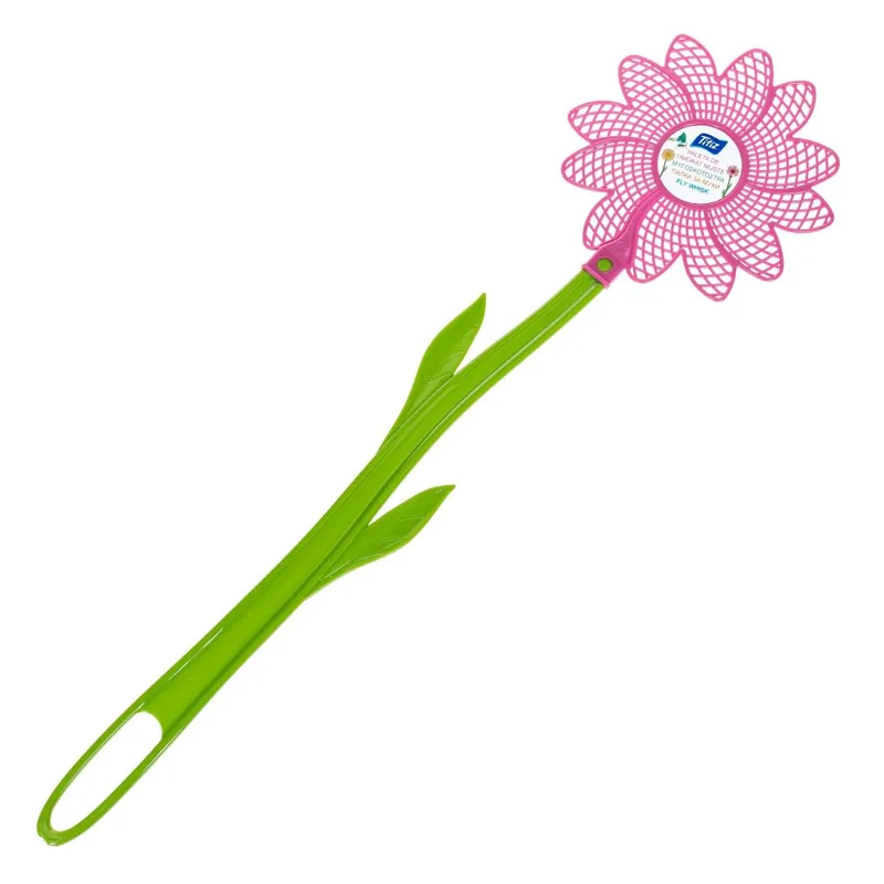 Plici Muste Floare Fucsia cu Corp Verde din plastic