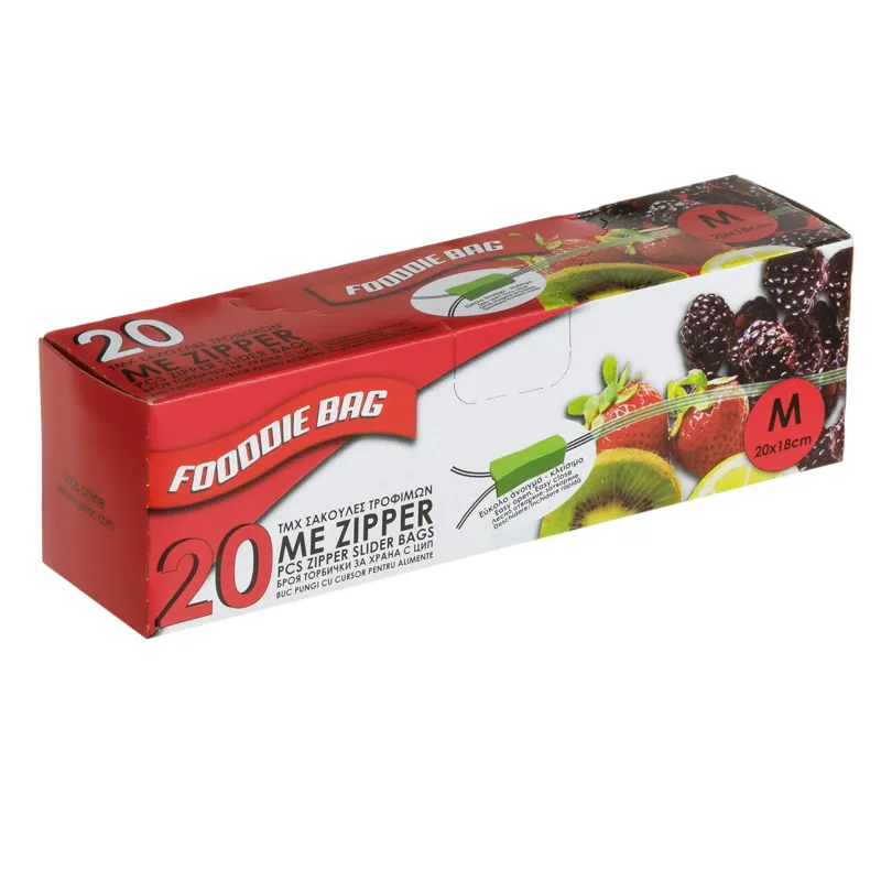 Pungi cu Zipper pentru Alimente - Set de 20 bucăți