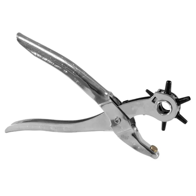 Străpungător de găuri pentru curea, 23 cm, metal argintiu