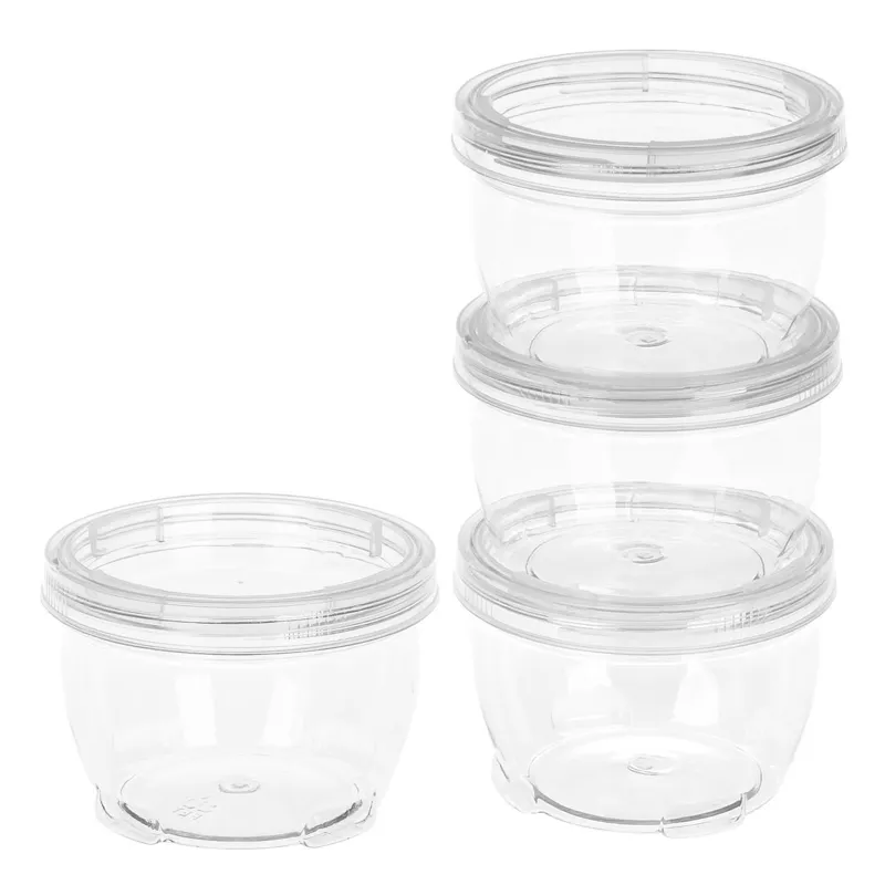 Set Cutii Organizatoare cu Capac, 4 buc, 9x6 cm, Transparent