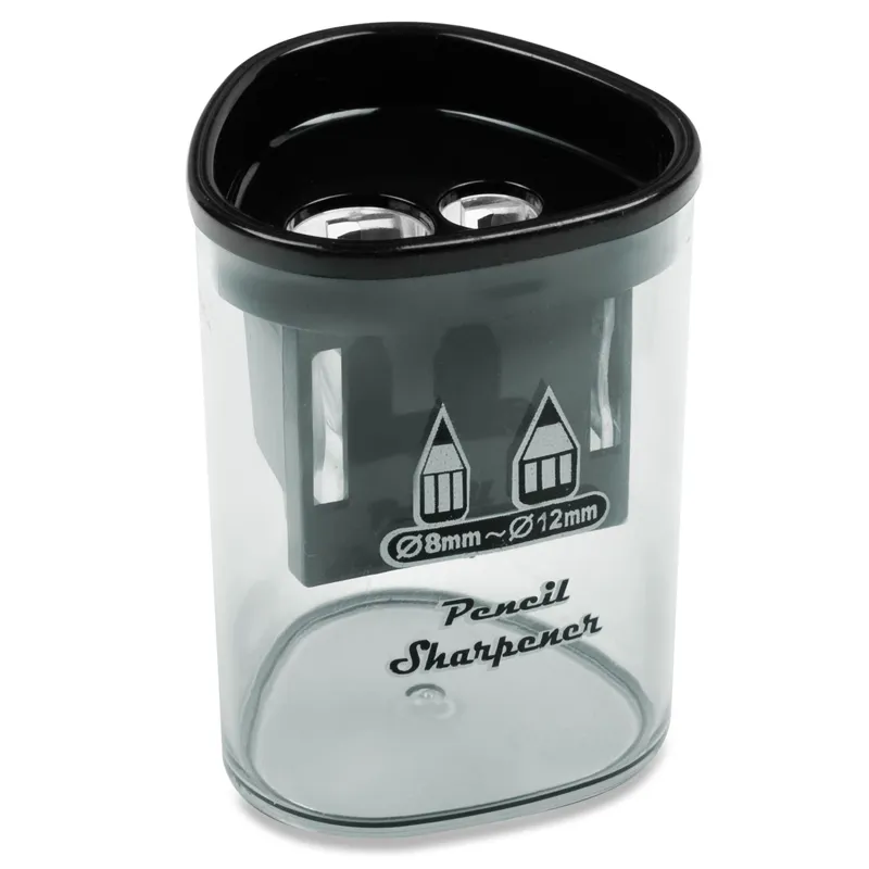 Ascuțitoare triunghiulară transparentă cu rezervor, 5.5 cm