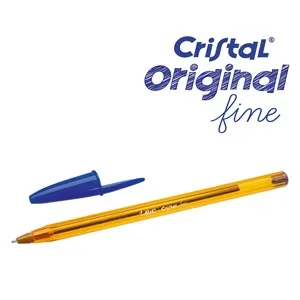 Set 4 Pixuri cu Bilă Cristal Fine, Vârf Fin 0.8mm, Cerneală Albastră – poza 4
