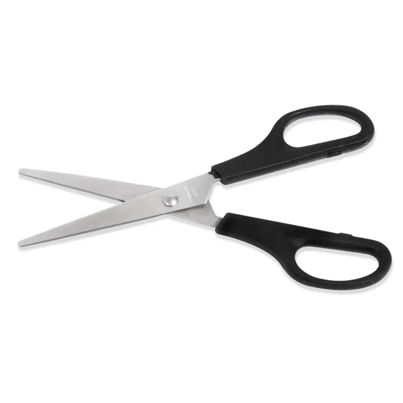 Foarfecă de birou neagră cu mâner ergonomic, 16,5 cm