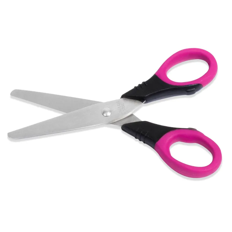 Foarfecă școlară cu mâner moale, 14 cm, vârf ascuțit